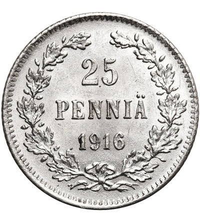 Finland, (Russian occupation). 25 Pennia 1916 S, Nicholas II 1894-1917
