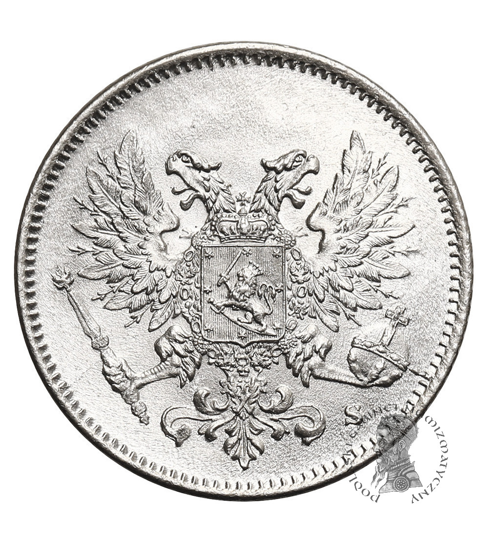 Finland, (Civil war). 25 Pennia 1917, Eagle without crown (Kerenski Issue)