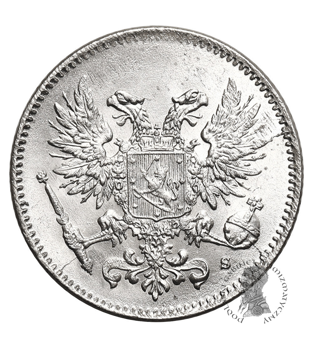 Finlandia, (wojna domowa). 50 Pennia 1917, orzeł bez korony (emisja Kiereńskiego)