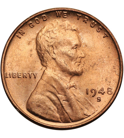 USA. Lincoln Cent 1948 S, San Francisco, "Wheat Ears Reverse"