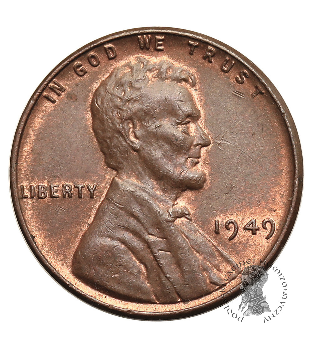 USA. Lincoln Cent 1949, Philadelphia, "Wheat Ears Reverse"