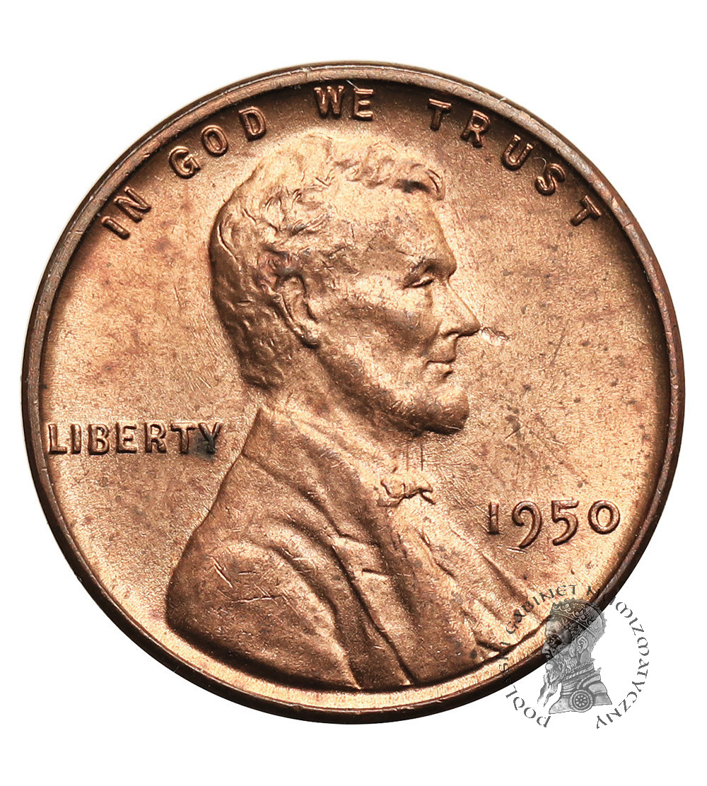 USA. Lincoln Cent 1950, Philadelphia, "Wheat Ears Reverse"
