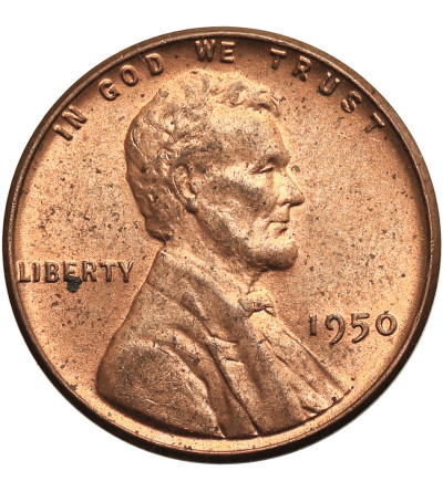USA. Lincoln Cent 1950, Philadelphia, "Wheat Ears Reverse"