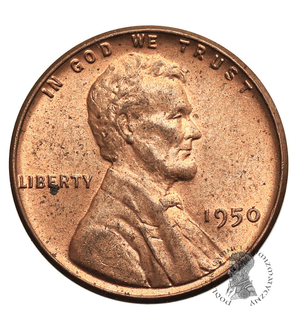USA. Lincoln Cent 1950, Filadelfia, "Wheat Ears Reverse"