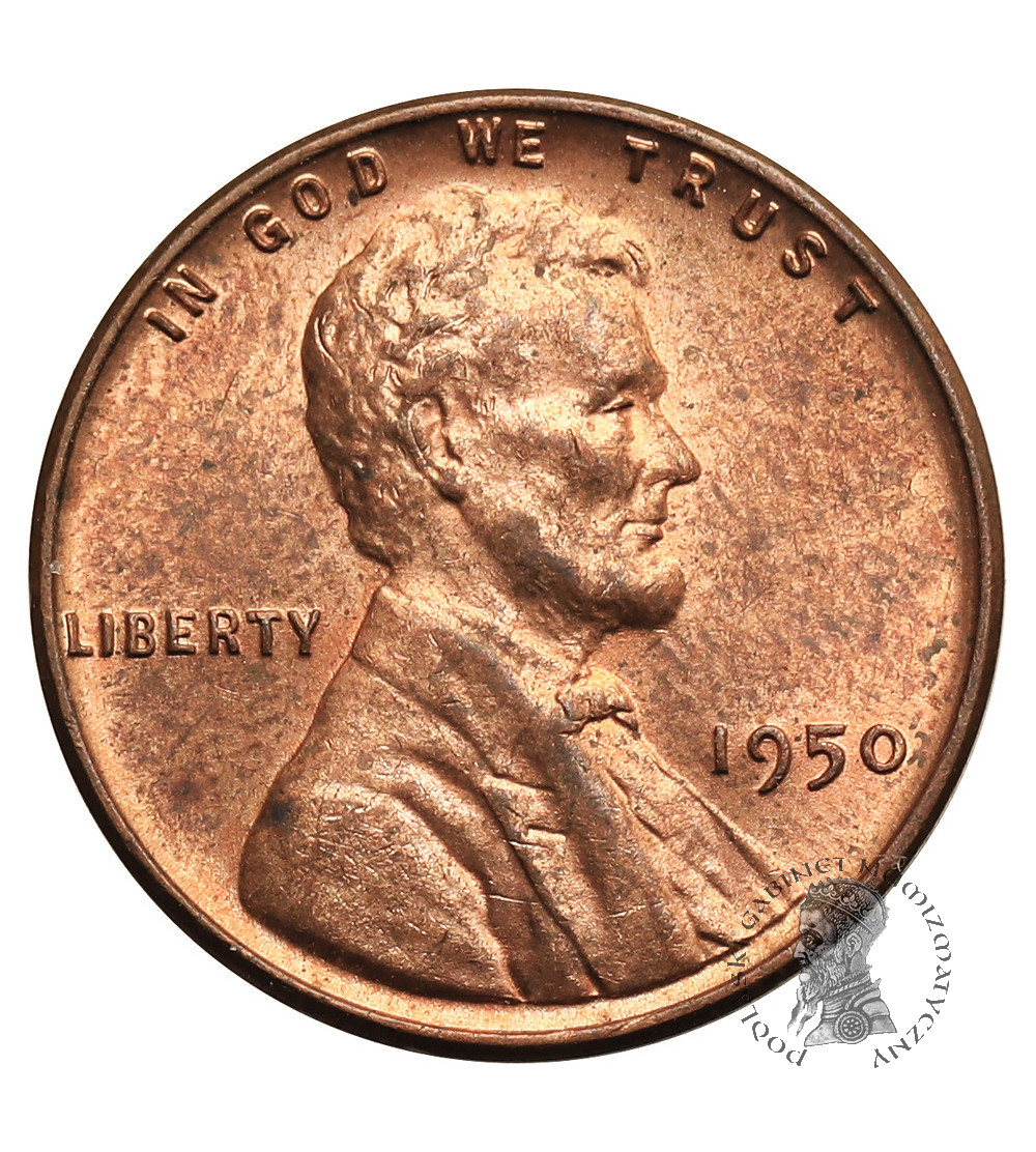USA. Lincoln Cent 1950, Philadelphia, "Wheat Ears Reverse"