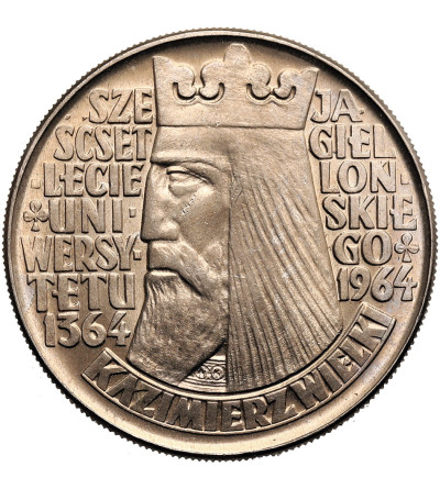 Poland, PRL (1952-1989). 10 Zlotys 1964, Kazimierz Wielki (Casimir the Great)- legends raised