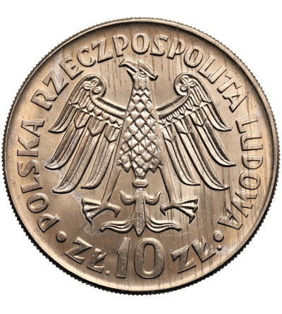Polska, PRL (1952-1989). 10 złotych 1964, Kazimierz Wielki - napis wypukły
