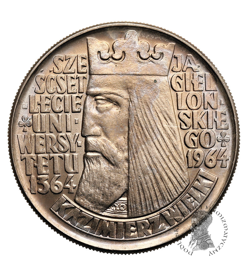 Poland, PRL (1952-1989). 10 Zlotys 1964, Kazimierz Wielki (Casimir the Great)- legends raised
