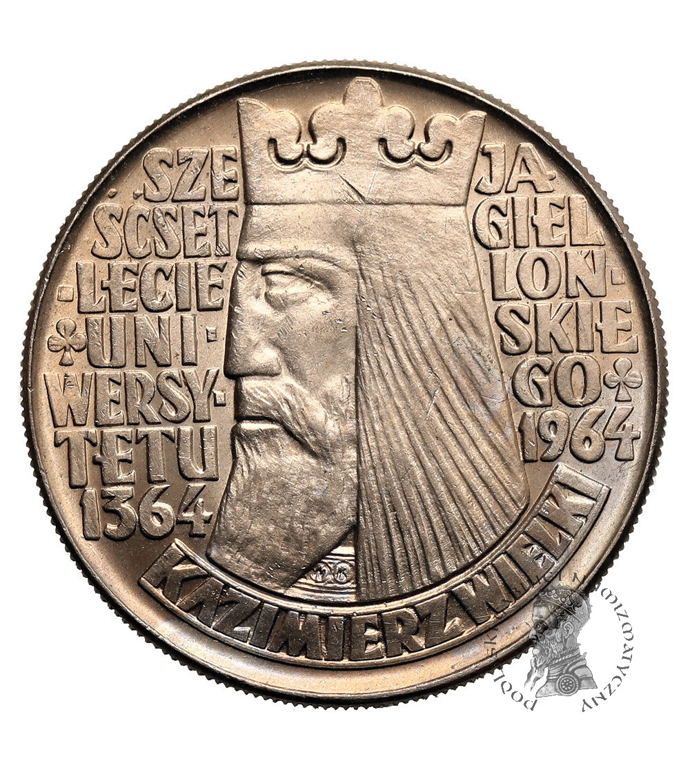 Poland, PRL (1952-1989). 10 Zlotys 1964, Kazimierz Wielki (Casimir the Great)- legends raised