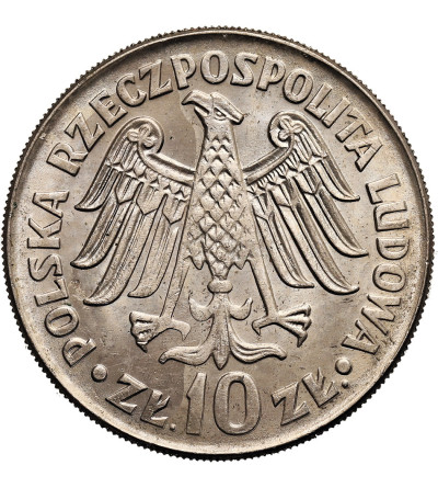 Polska, PRL (1952-1989). 10 złotych 1964, Kazimierz Wielki - napis wypukły