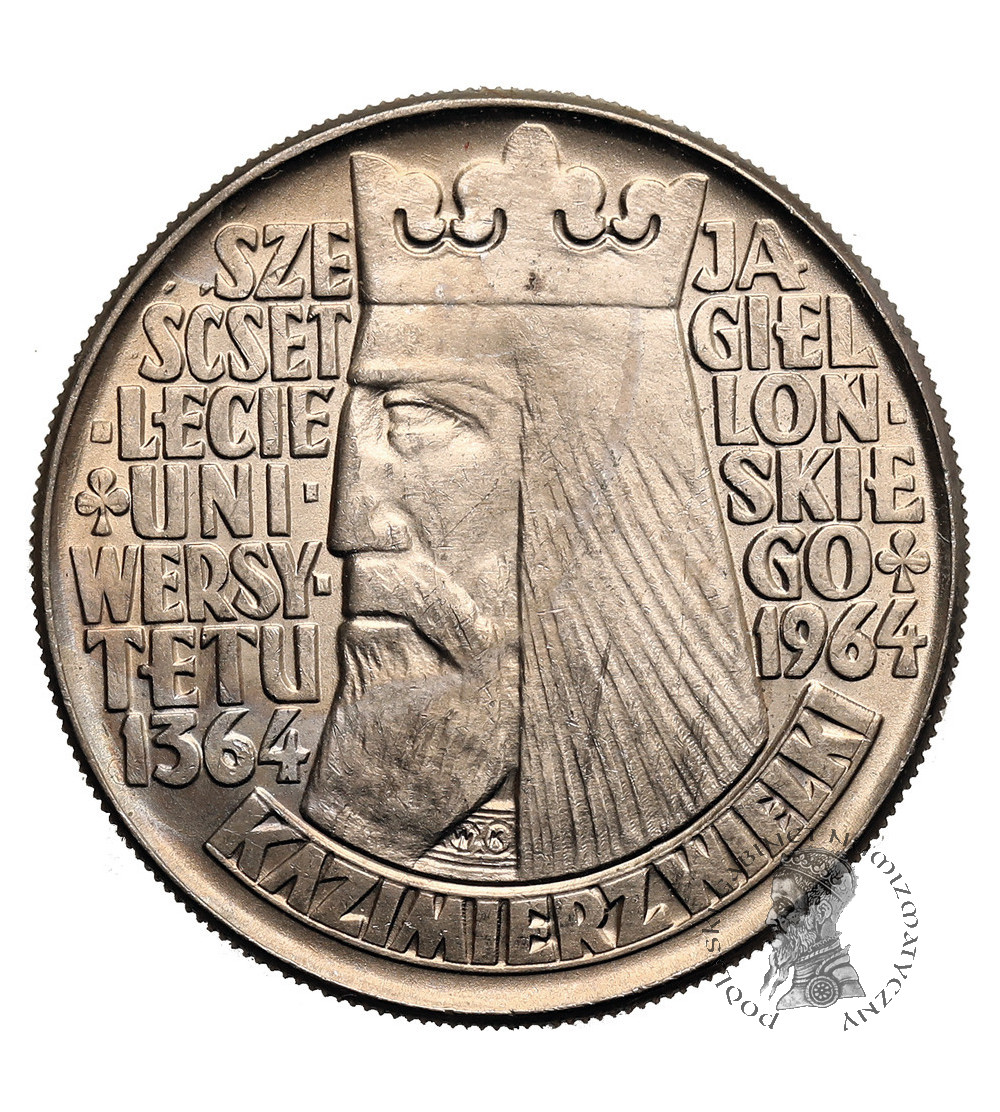 Poland, PRL (1952-1989). 10 Zlotys 1964, Kazimierz Wielki (Casimir the Great)- legends raised
