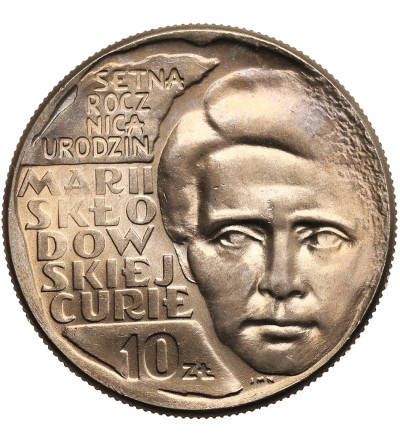 Poland, PRL (1952-1989). 10 Zlotys 1967, Maria Sklodowska-Curie