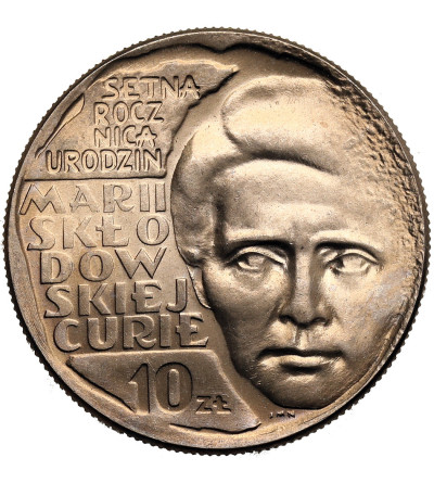 Polska, PRL (1952-1989). 10 złotych 1967, Maria Skłodowska-Curie