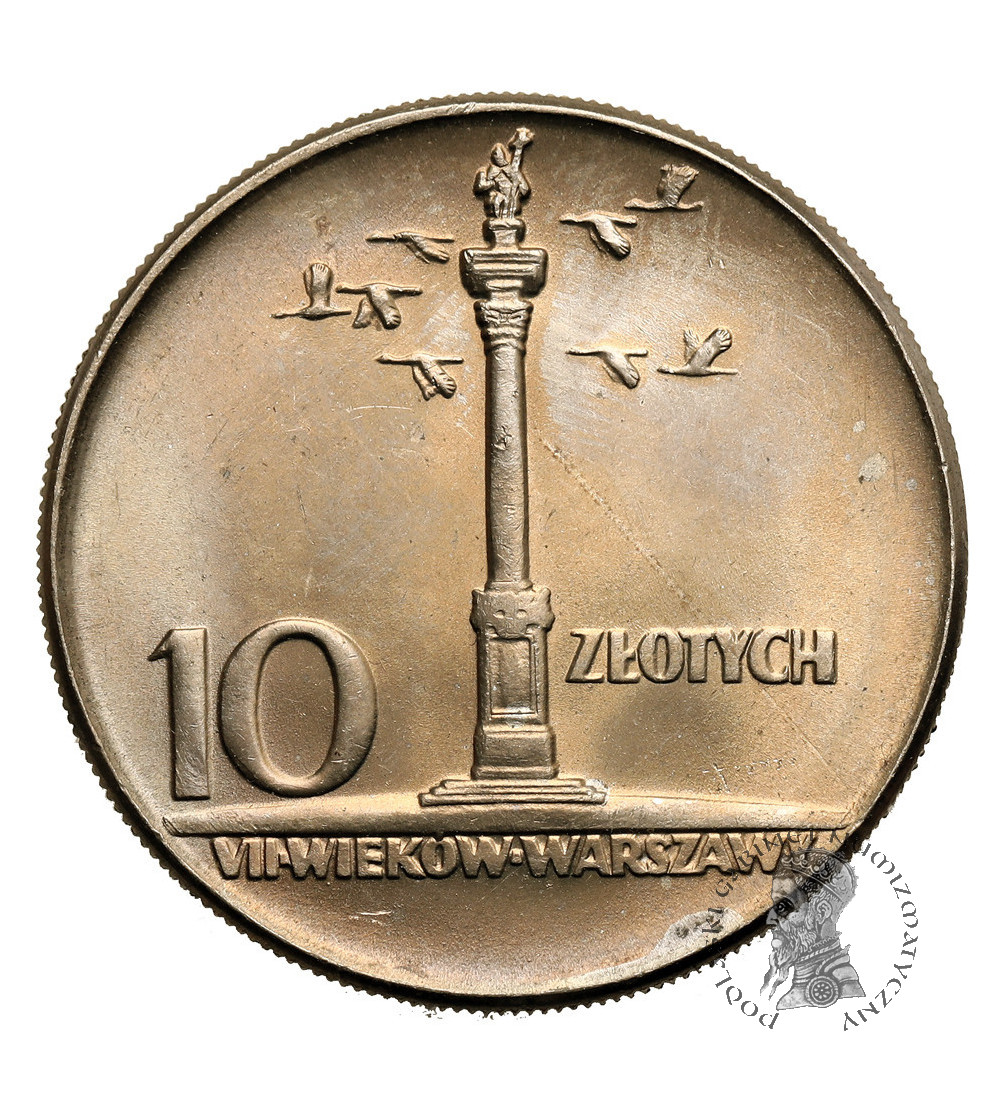 Polska, PRL (1952-1989). 10 złotych 1965, Kolumna Zygmunta (duża)