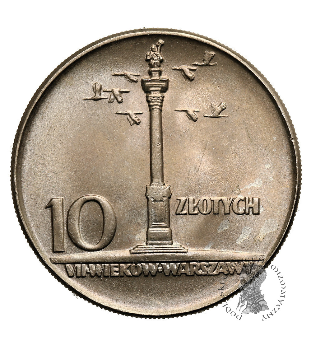 Polska, PRL (1952-1989). 10 złotych 1965, Kolumna Zygmunta (duża)