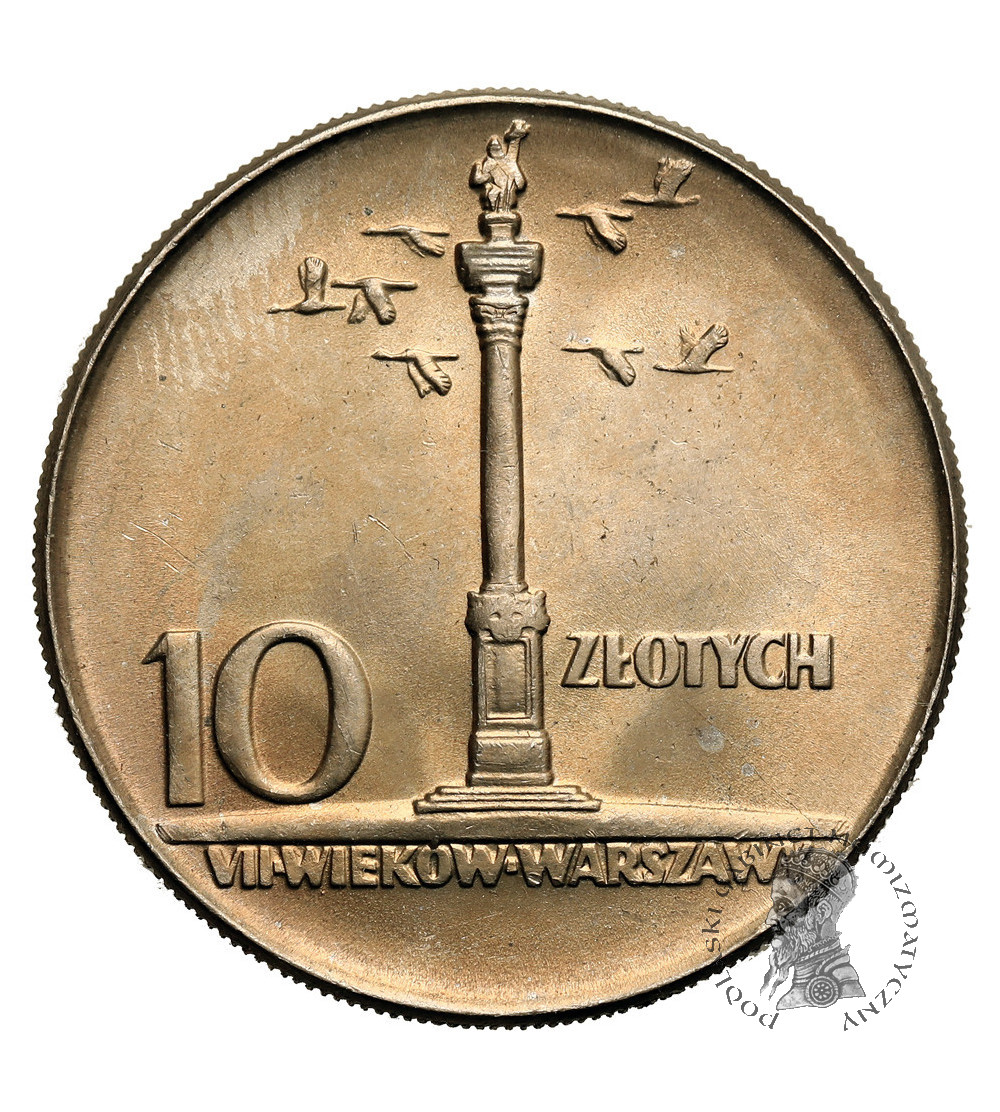 Polska, PRL (1952-1989). 10 złotych 1965, Kolumna Zygmunta (duża)