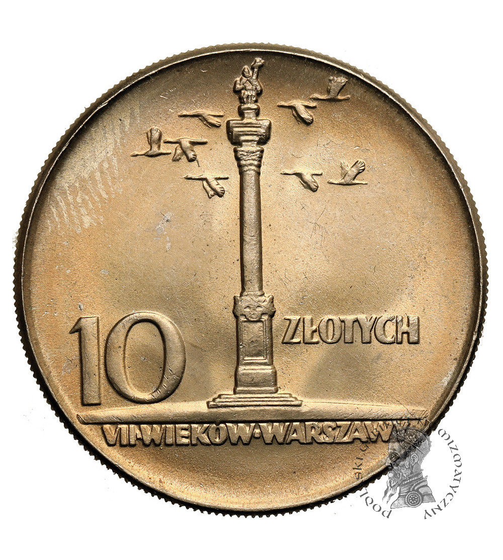 Polska, PRL (1952-1989). 10 złotych 1965, Kolumna Zygmunta (duża)