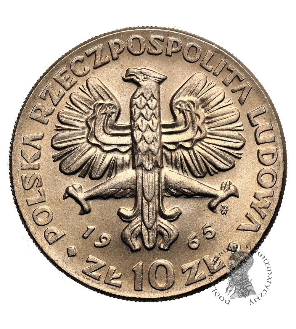 Poland, PRL (1952-1989). 10 Zlotys 1965, Nike