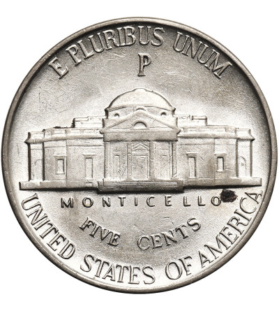 USA. 5 centów 1943 P, "Jefferson Wartime Nickel", Filadelfia