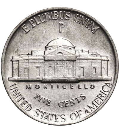 USA. 5 centów 1943 P, "Jefferson Wartime Nickel", Filadelfia