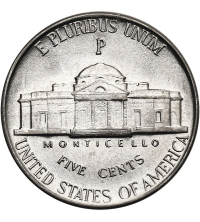 USA. 5 Cents 1943 P, “Jefferson Wartime Nickel”, Philadelphia