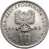 Polska, PRL (1952-1989). 10 złotych 1983, Bolesław Prus (1847-1912)