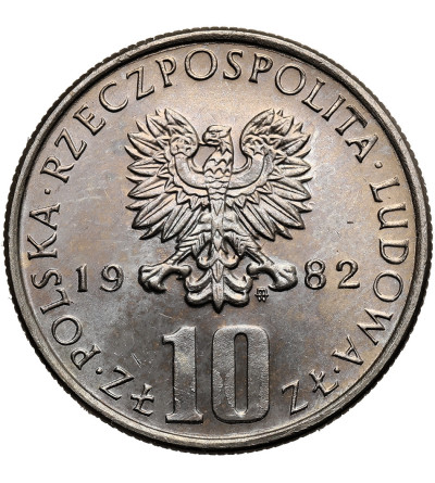 Polska, PRL (1952-1989). 10 złotych 1982, Bolesław Prus (1847-1912)