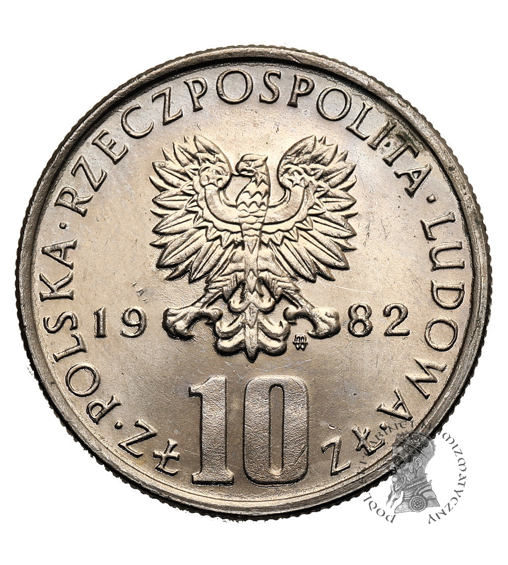 Polska, PRL (1952-1989). 10 złotych 1982, Bolesław Prus (1847-1912)