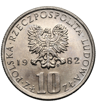 Polska, PRL (1952-1989). 10 złotych 1982, Bolesław Prus (1847-1912)