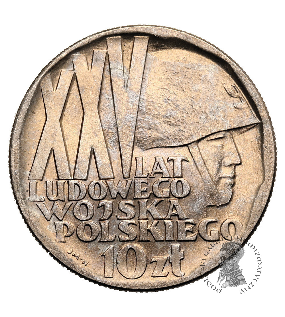 Polska, PRL (1952-1989). 10 złotych 1968, XXV lat Ludowego Wojska Polskiego