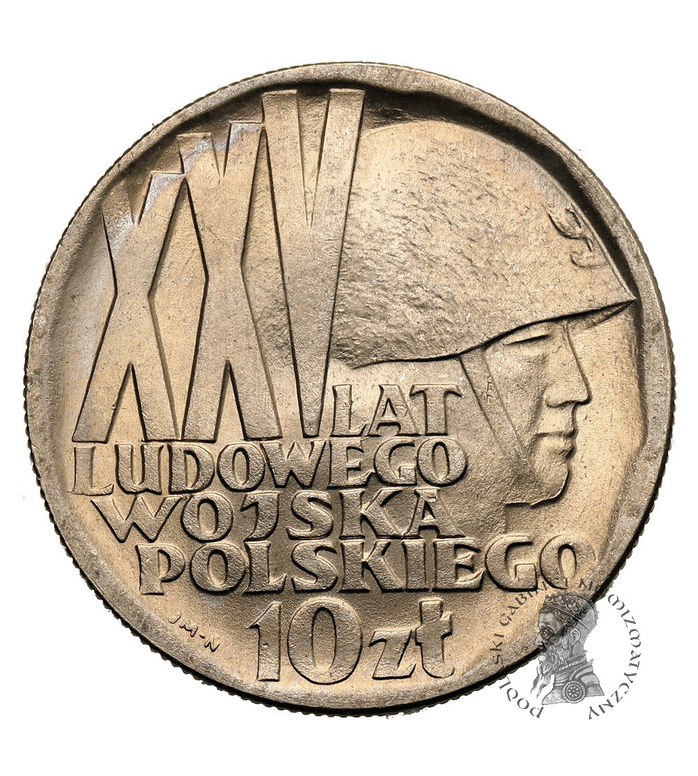 Polska, PRL (1952-1989). 10 złotych 1968, XXV lat Ludowego Wojska Polskiego