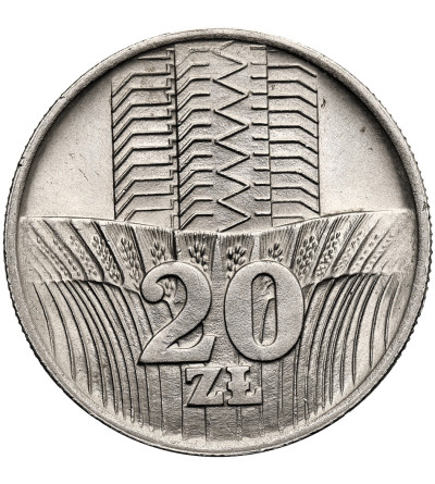 Poland, PRL (1952-1989). 20 Zlotys 1973, Skyscraper and Ears of Grain