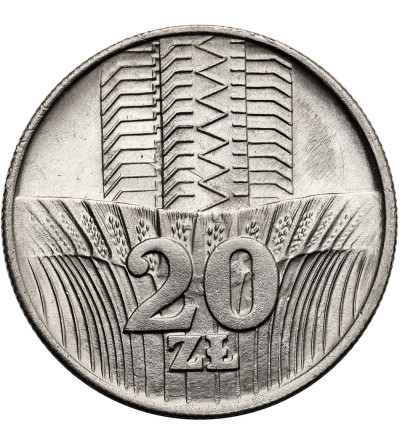 Poland, PRL (1952-1989). 20 Zlotys 1973, Skyscraper and Ears of Grain