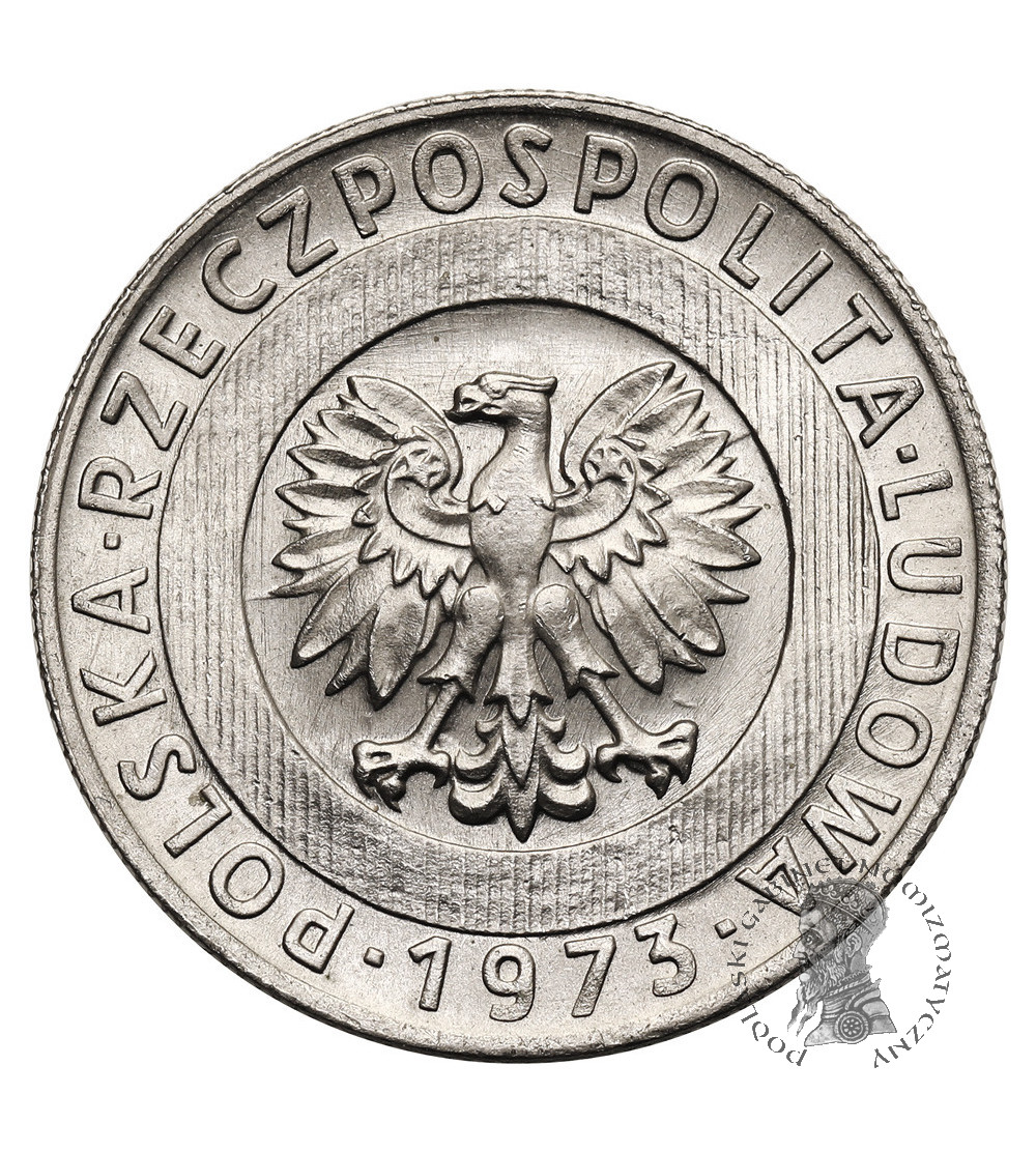 Poland, PRL (1952-1989). 20 Zlotys 1973, Skyscraper and Ears of Grain