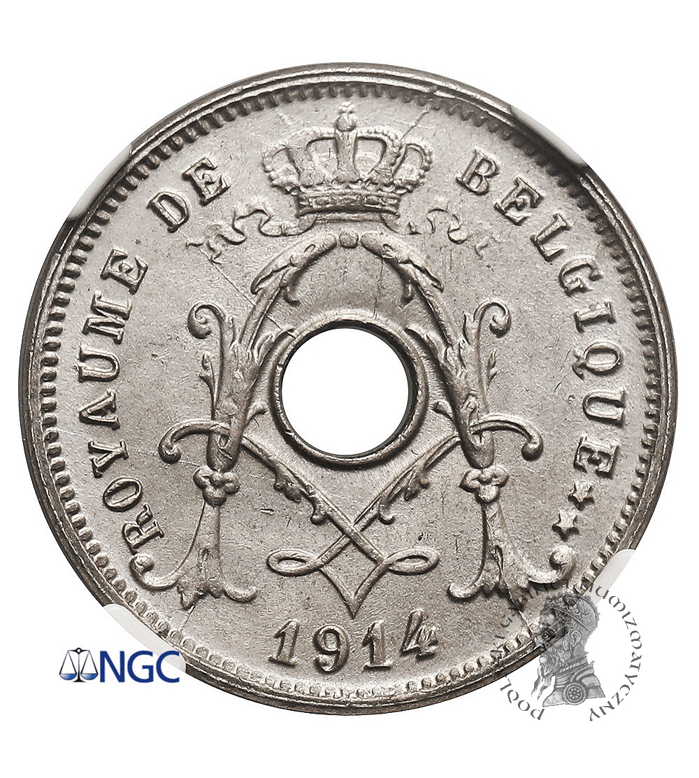 Belgium, Albert I (1909-1934). 5 Centimes 1914, BELGIQUE - NGC MS 65