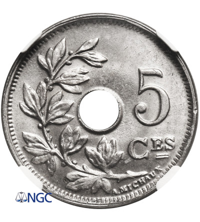 Belgium, Albert I (1909-1934). 5 Centimes 1914, BELGIQUE - NGC MS 65