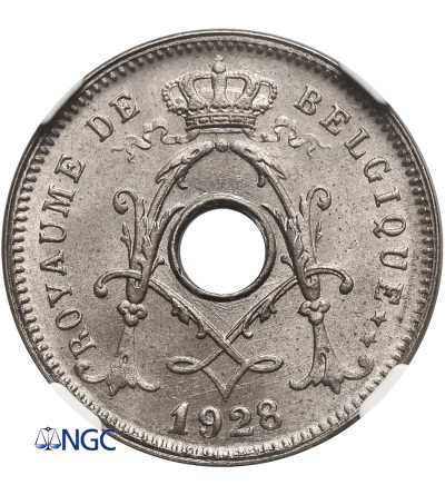 Belgium, Albert I (1909-1934). 5 Centimes 1928, BELGIQUE - NGC MS 65