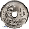 Belgia, Albert I (1909-1934). 5 Centimes 1928, BELGIQUE - NGC MS 65