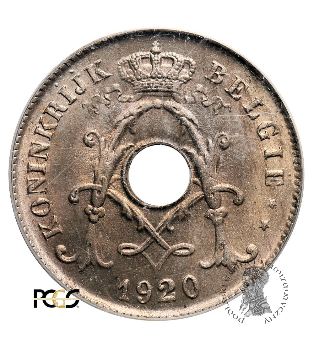 Belgium, Albert I (1909-1934). 10 Centimes 1920, BELGIE - PCGS MS 65
