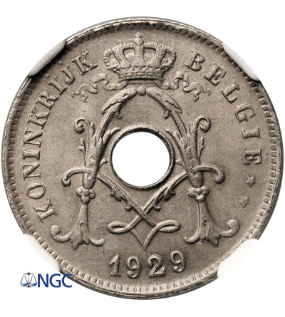 Belgia, Albert I (1909-1934). 10 Centimes 1929, BELGIE - NGC MS 66