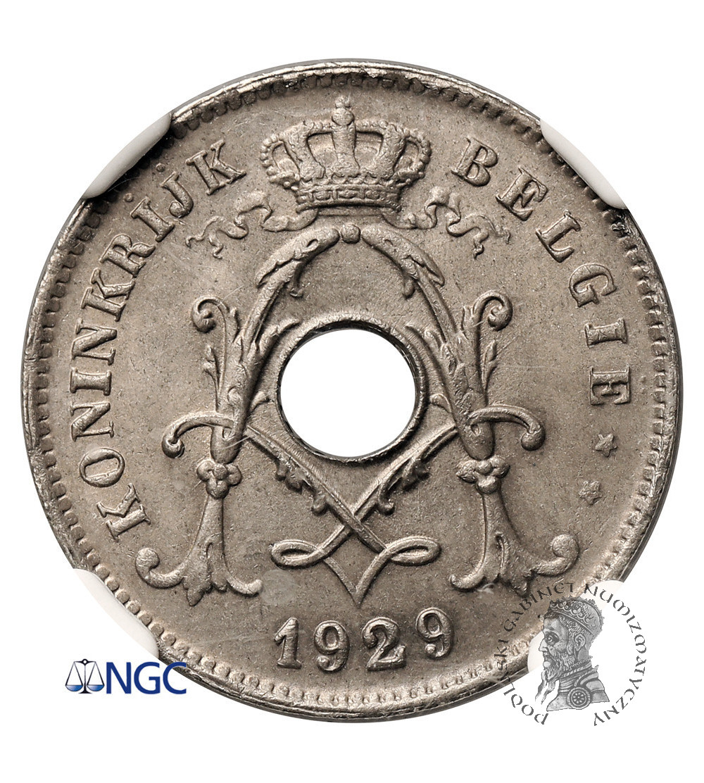 Belgium, Albert I (1909-1934). 10 Centimes 1929, BELGIE - NGC MS 66
