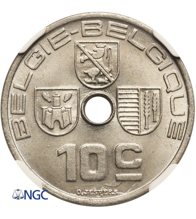 Belgia, Leopold III (1934-1951). 10 Centimes 1939, BELGIE - NGC MS 65