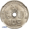 Belgia, Leopold III (1934-1951). 10 Centimes 1939, BELGIE - NGC MS 65