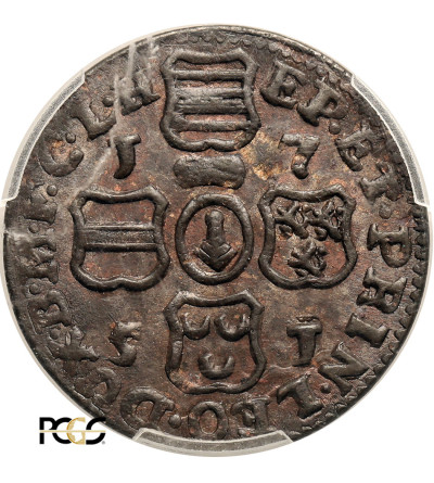 Belgium. Liege (Luik / Lüttich), Bishopric / Duchy. Jean-Theodore de Baviere, 1744-1763. Liard (Oord) 1751 - PCGS MS 63 BN