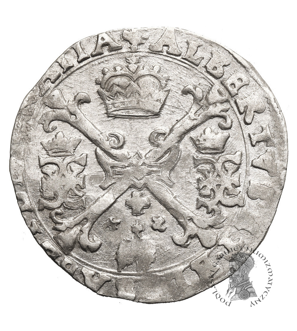 Niderlandy Hiszpańskie, Flandria (Belgia). Albert i Izabela, 1598-1621. 1/4 Patagona bez daty, mennica Brugia