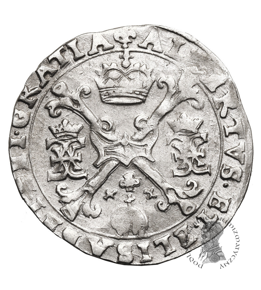 Spanish Netherlands, Flandres (Belgie). Albert and Isabelle, 1598-1621. 1/4 Patagon, no date, Brugge Mint