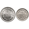 Hiszpania, Kraj Basków - Euzkadi. Hiszpańska Wojna Domowa (1936-1939). Zestaw  1 i 2 Pesetas 1937