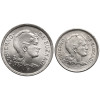 Spain, Basque Country - Euskadi. Spanish Civil War (1936–1939). Set of 1 and 2 Pesetas 1937