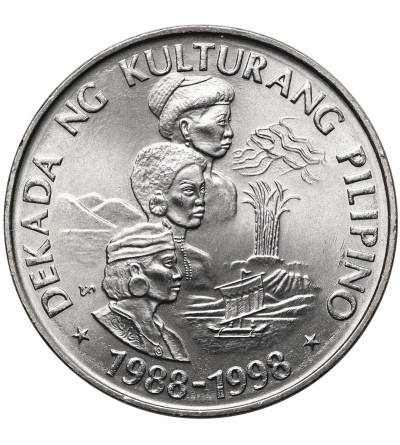 Philippines. 1 Piso 1989, Decade of Philippine Culture