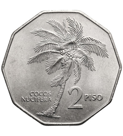 Philippines. 2 Piso 1983, Coconut Palm (Cocos nucifera)
